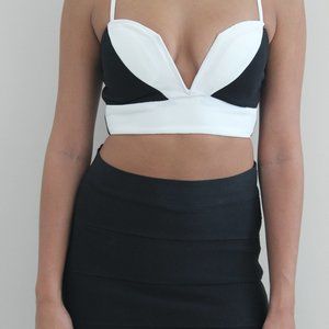 Black & White Crop Top
